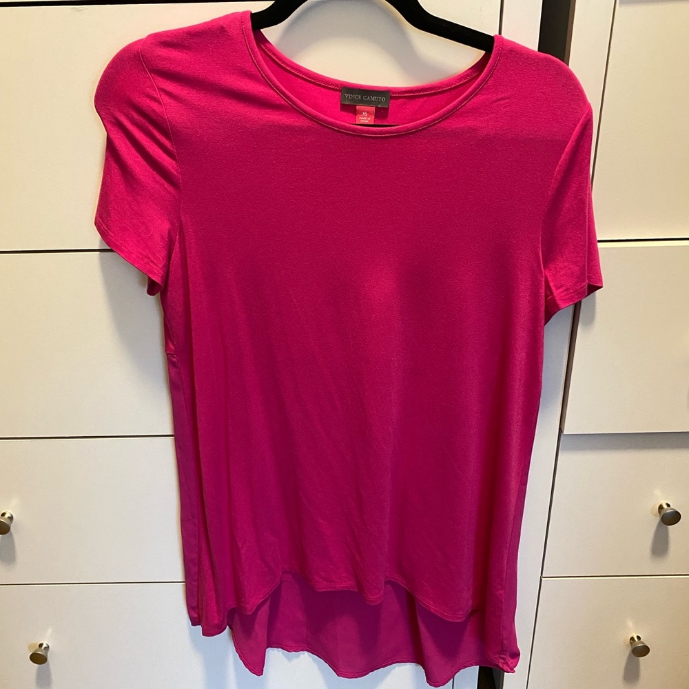 Vince Camuto Hot Pink Tee - Size XSmall/Small